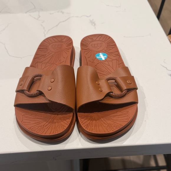 Reef Brown Slide Sandals - Picture 2 of 3